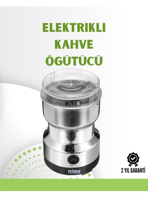 Kahve ve Baharat Değirmeni | Kompakt, Hafif, Hızlı Öğütme, Şeffaf Kapaklı, Kolay Kullanım