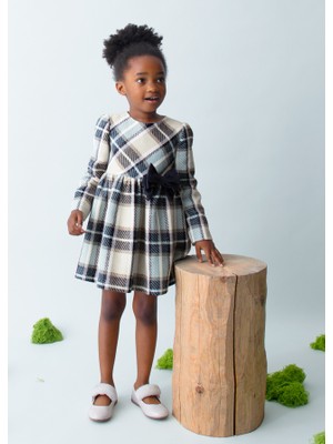 Mayoral 4-10 Yaş Arası Ekose Elbise - Mavi