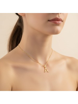 TabiTela 8 ayar altın kolye ucu Harf A   GM9429 1 gr