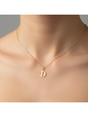 TabiTela 14 ayar altın kolye ucu Harf D   GM9489 1 gr