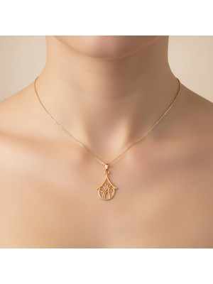 TabiTela 14 ayar altın kolye ucu Zencefilli Ev GM9258 1 gr