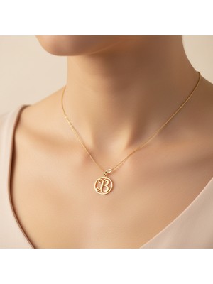 Tabitela 14 Ayar Altın Kolye Ucu Harf B   GM9464 0.5 gr