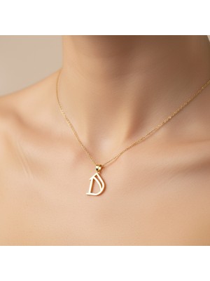 TabiTela 8 ayar altın kolye ucu Harf D   GM9486 0.5 gr