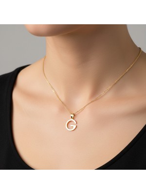 Tabitela 14 Ayar Altın Kolye Ucu Harf G   GM9663 1 gr