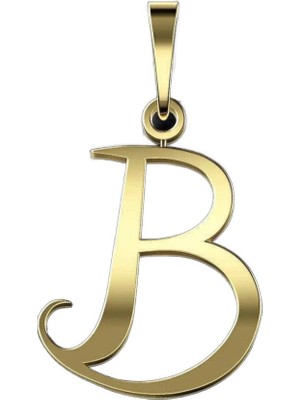 Tabitela 14 Ayar Altın Kolye Ucu Harf B   GM9444 0.5 gr