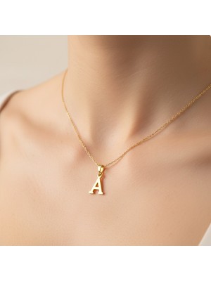 TabiTela 8 ayar altın kolye ucu Harf A   GM9436 1 gr