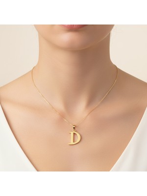 Tabitela 14 Ayar Altın Kolye Ucu Harf D   GM9495 1 gr