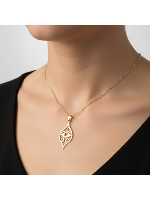 Tabitela 8 Ayar Altın Kolye Ucu Nazar Boncuğu GM9360 1 gr