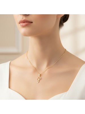 TabiTela 8 ayar altın kolye ucu Harf F   GM9635 1 gr