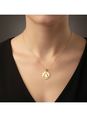 TabiTela 8 ayar altın kolye ucu Noel Işıkları GM9284 1 gr