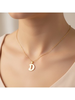 TabiTela 14 ayar altın kolye ucu Harf D   GM9497 1 gr