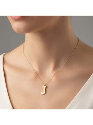 TabiTela 8 ayar altın kolye ucu Harf J   GM9721 0.5 gr