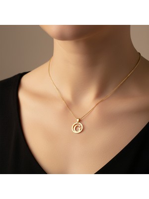 TabiTela 14 ayar altın kolye ucu Harf G   GM9677 1 gr