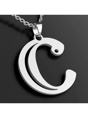 TabiTela 925 Ayar gümüş kolye Harf C   SM9471