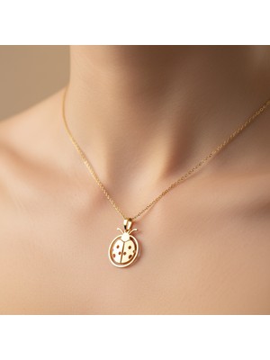 TabiTela 14 ayar altın kolye ucu Uğur Böceği GM9311 1 gr