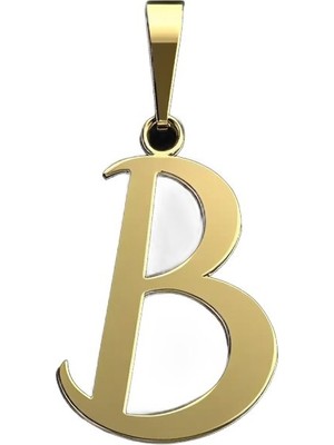 TabiTela 14 ayar altın kolye ucu Harf B   GM9460 1 gr
