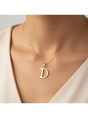 TabiTela 14 ayar altın kolye ucu Harf D   GM9488 1 gr