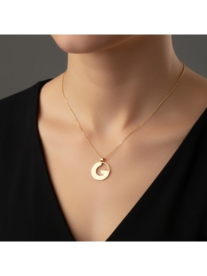 Tabitela 14 Ayar Altın Kolye Ucu Harf G   GM9660 1 gr