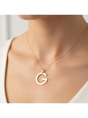 TabiTela 14 ayar altın kolye ucu Harf G   GM9666 1 gr