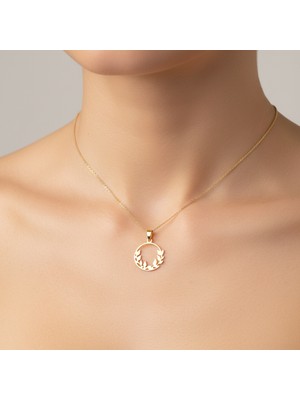 TabiTela 8 ayar altın kolye ucu Noel Çelengi GM9298 1 gr