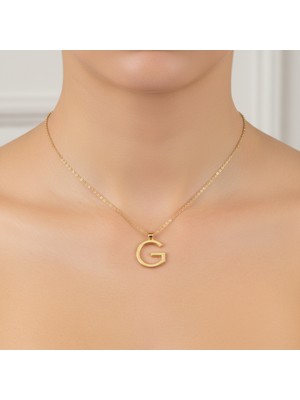 Tabitela 14 Ayar Altın Kolye Ucu Harf G   GM9667 1 gr