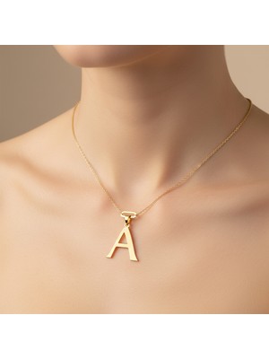 TabiTela 14 ayar altın kolye ucu Harf A   GM9424 1 gr