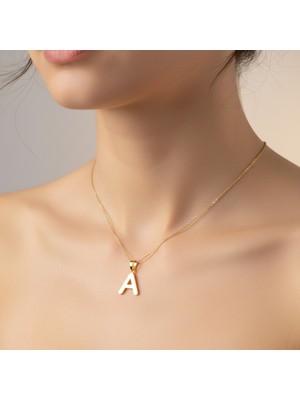 TabiTela 8 ayar altın kolye ucu Harf A   GM9437 1 gr