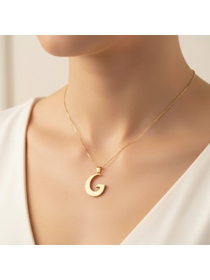 Tabitela 8 Ayar Altın Kolye Ucu Harf G   GM9662 1 gr