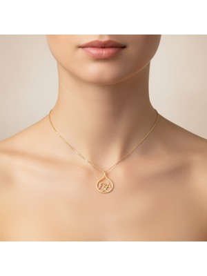 TabiTela 8 ayar altın kolye ucu A&F GM10013 0.5 gr