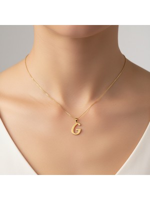 TabiTela 14 ayar altın kolye ucu Harf G   GM9668 0.5 gr