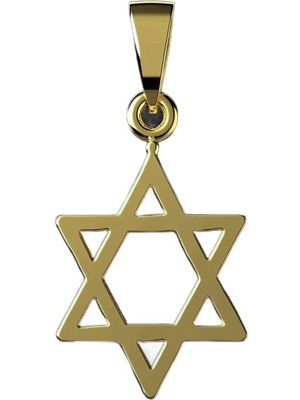 TabiTela 8 ayar altın kolye ucu Davud’un Yıldızı / Magen David GM9411 0.5 gr