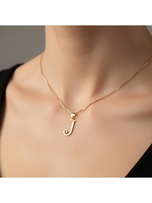 TabiTela 14 ayar altın kolye ucu Harf J   GM9724 0.5 gr