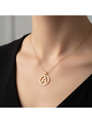 TabiTela 14 ayar altın kolye ucu Harf A   GM9420 0.5 gr
