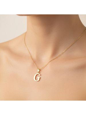 TabiTela 14 ayar altın kolye ucu Harf G   GM9671 0.5 gr