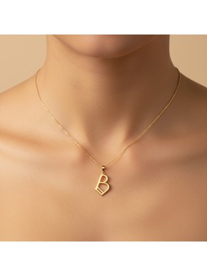 Tabitela 8 Ayar Altın Kolye Ucu Harf B   GM9463 1 gr