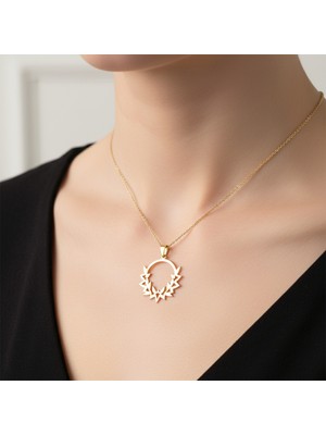 TabiTela 8 ayar altın kolye ucu Noel Çelengi GM9300 0.5 gr