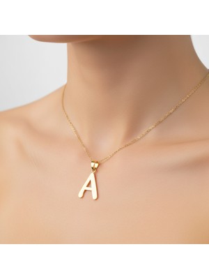 TabiTela 8 ayar altın kolye ucu Harf A   GM9427 1 gr