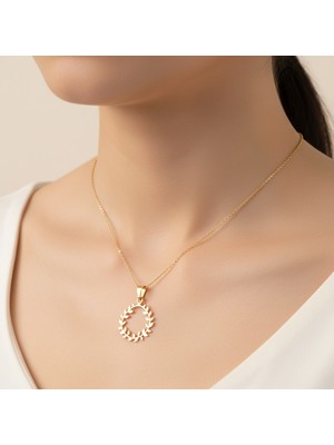 TabiTela 8 ayar altın kolye ucu Noel Çelengi GM9289 1 gr