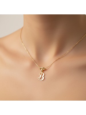 Tabitela 14 Ayar Altın Kolye Ucu Harf B   GM9459 0.5 gr