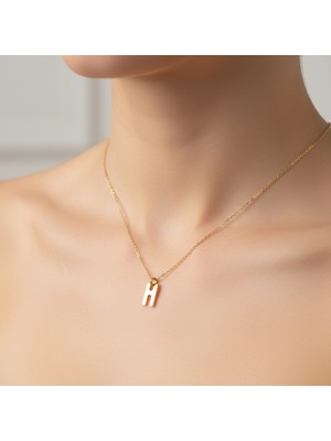 TabiTela 8 ayar altın kolye ucu Harf H   GM9699 0.5 gr