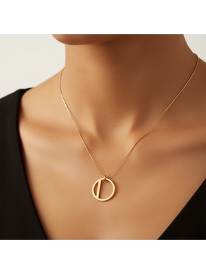 Tabitela 8 Ayar Altın Kolye Ucu Harf D   GM9487 1 gr