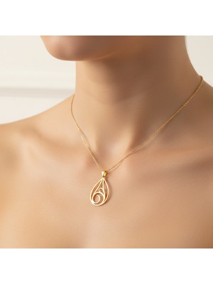 TabiTela 8 ayar altın kolye ucu Harf A   GM9433 1 gr