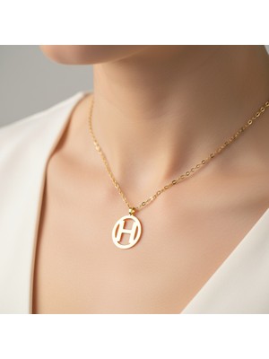 TabiTela 8 ayar altın kolye ucu Harf H   GM9687 0.5 gr