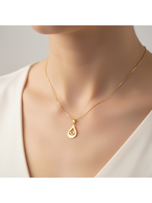 TabiTela 8 ayar altın kolye ucu Nazar Boncuğu GM9364 0.5 gr