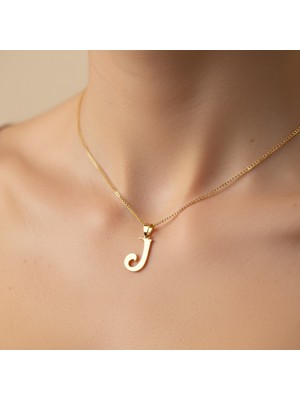 TabiTela 8 ayar altın kolye ucu Harf J   GM9723 0.5 gr