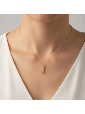 Tabitela 8 Ayar Altın Kolye Ucu Harf J   GM9727 1 gr