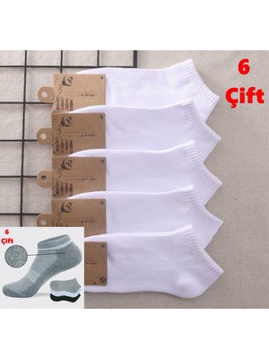 Unisex Tabanı Havlu Kısa, Patik, Bilek Çorap 6'çift