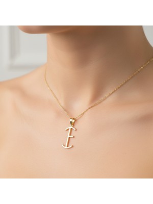 Tabitela 8 Ayar Altın Kolye Ucu Harf E   GM9507 1 gr