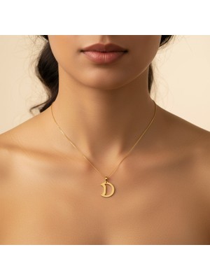 TabiTela 14 ayar altın kolye ucu Harf D   GM9481 1 gr