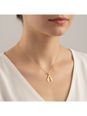 Tabitela 8 Ayar Altın Kolye Ucu Harf A   GM9421 0.5 gr